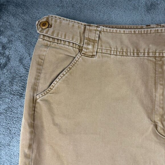 Talbots Pants Khaki Chino Flare Wide Leg Vintage Y2K 90s Tan Stretch Sz 14 C134 - Picture 2 of 13